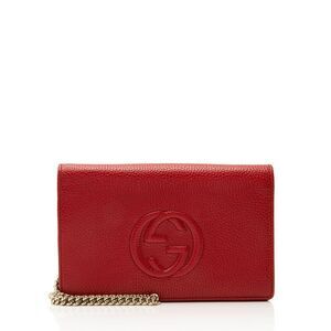 Gucci Grained Leather Soho Wallet on Chain
